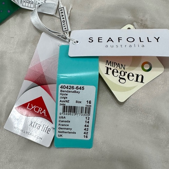 NWT Seafolly Bandana Bay Hipster Jungle Bikini Bottom - Picture 5 of 8